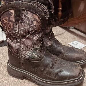 Kids Rocky Camouflage and Brown Boots